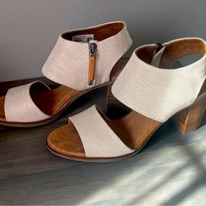 TOMS Women's Majorca Cutout Heel Ivory NWOT